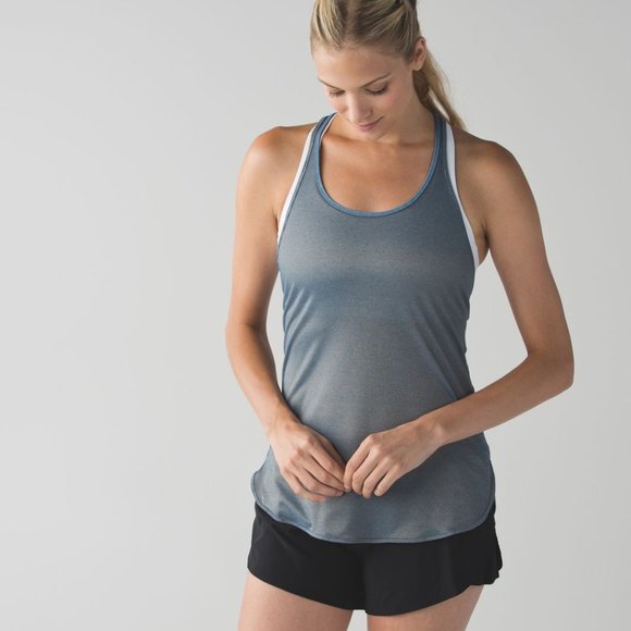 LULULEMON blue what the sport singlet tank - Picture 1 of 8